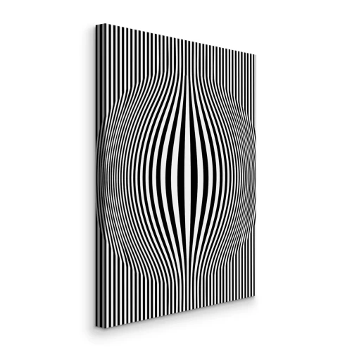 Bild Sich ausdehnender Kreis auf schwarzem und weißem Hintergrund