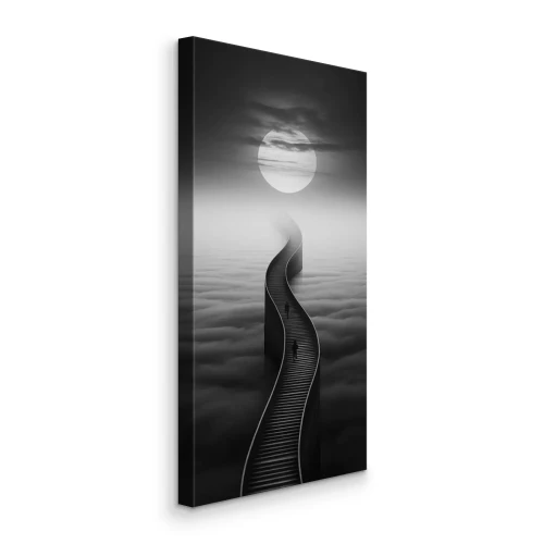 Bild Wir gehen über die Holzbrücke in Richtung Licht.