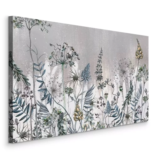 Bild Eine malerische Landschaft mit üppiger Feldvegetation