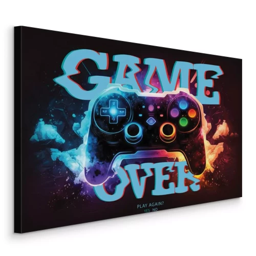 Bild Ein mit leuchtenden Neonakzenten verziertes Gamepad