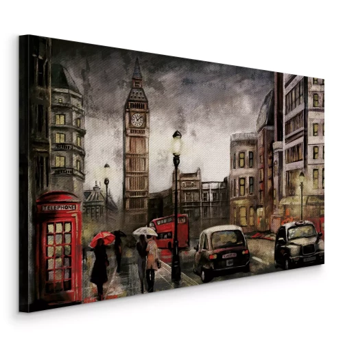 Bild Regenlichter und rote Akzente