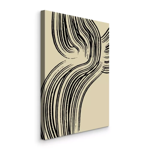 Bild Eine sanfte Welle schwarzer Konturen