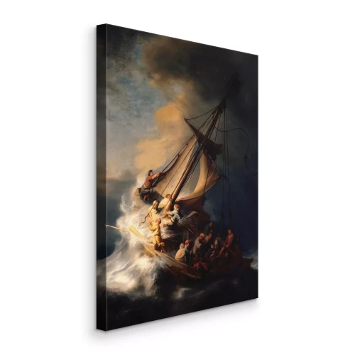 Bild Ein Segelboot kämpft gegen die Wellen eines rauen Meeres