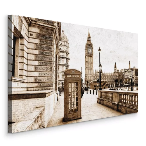 Bild Historische Telefonzelle mit Panoramablick auf den Glockenturm