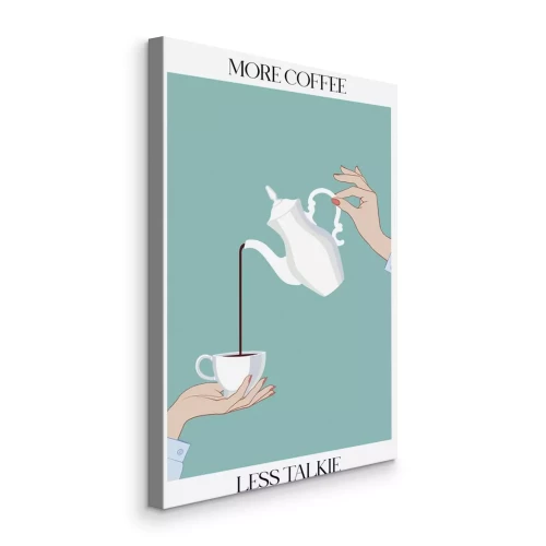 Bild Kaffee, eingeschenkt aus einer eleganten Porzellankanne.