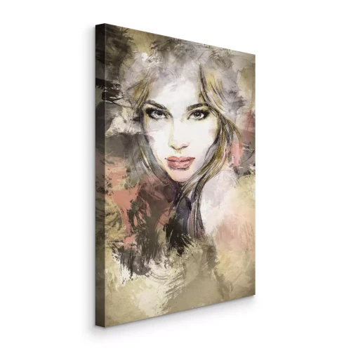 Bild Ein zartes Porträt einer Frau mit dunklem Haar