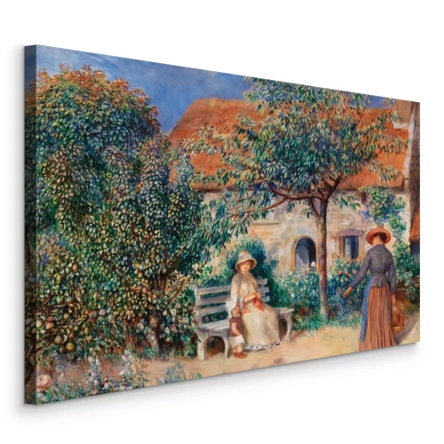 Bild Frauen und ein Kind in einem Hausobstgarten