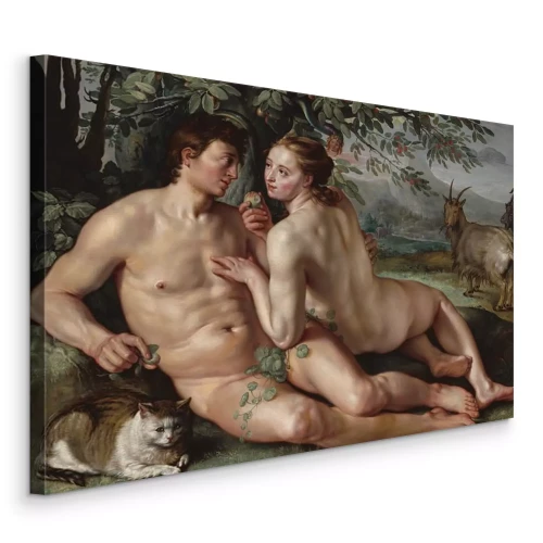 Bild Barocke Liebesszene in einer Ecke des Gartens