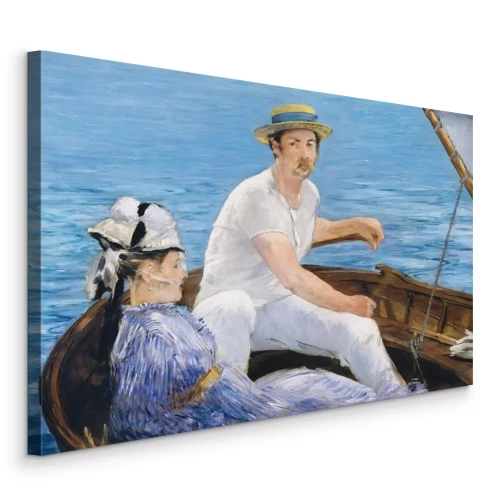 Bild Gemälde eines Mannes und einer Frau in einem Boot