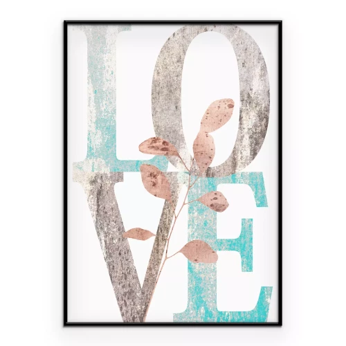 Poster Liebesinschrift dekorative Typografie