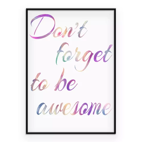 Poster Subtile Pastelltypografie