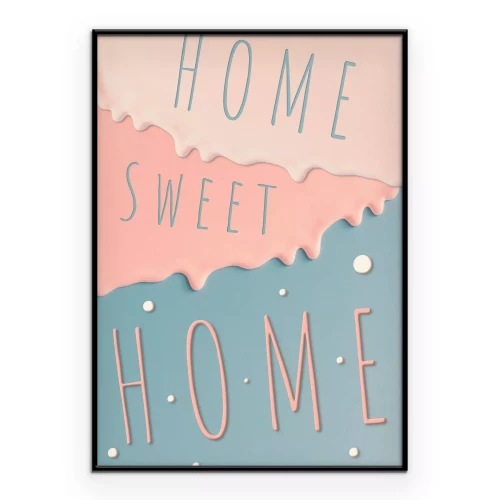 Poster Dekorative Inschrift im Bonbonstil