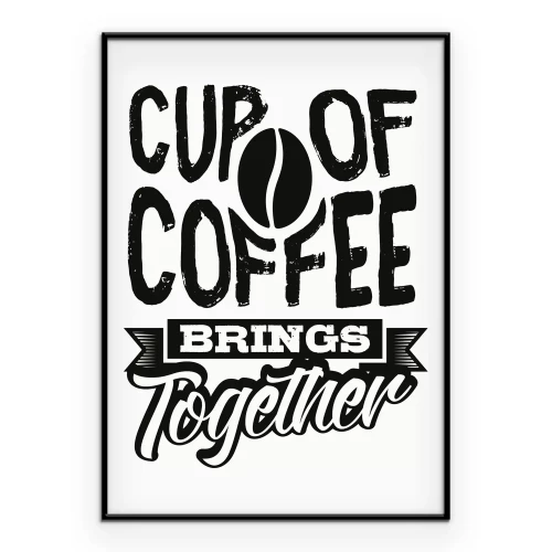Poster Vintage-Kaffee-Sharing-Schild