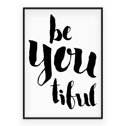 Poster Ein motivierender Slogan über die eigene Schönheit