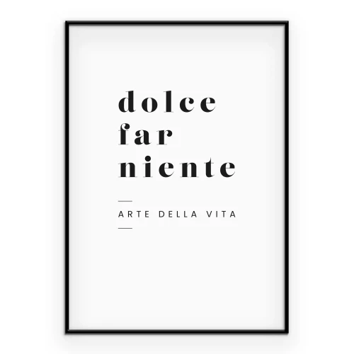 Poster Minimalistische italienische Schrift