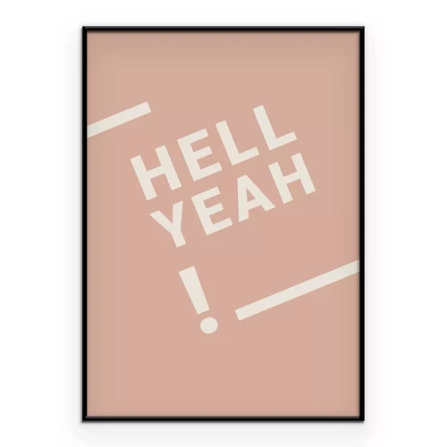 Poster Dynamische Inschrift in Hellbeige