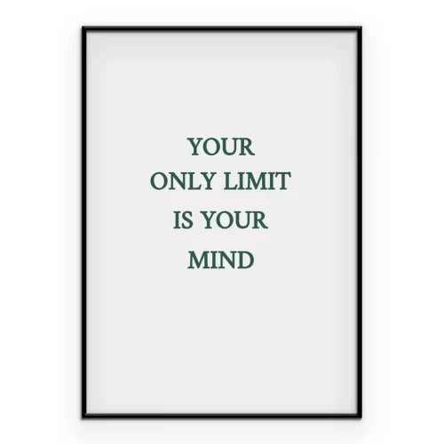 Poster Motivierende Inschrift auf grauem Hintergrund