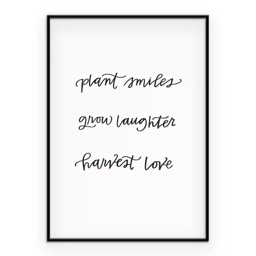 Poster Dekorative Inschrift über ein Lächeln