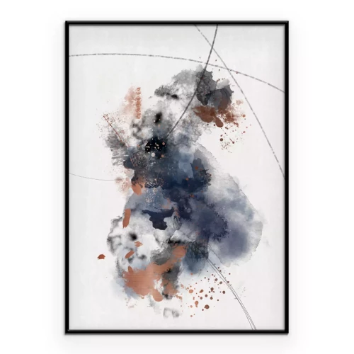 Poster Eine subtile Aquarellkomposition aus Flecken