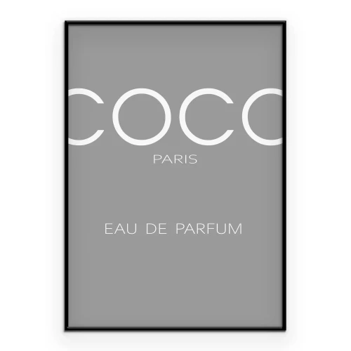 Poster Grauer Hintergrund mit luxuriöser Schrift