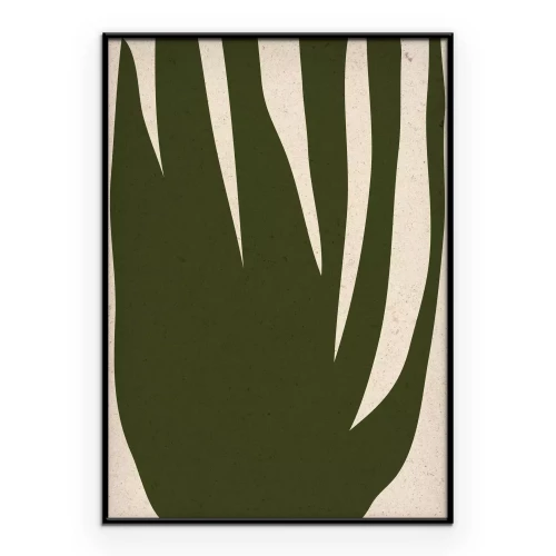 Poster Minimalistische organische Form in Grün