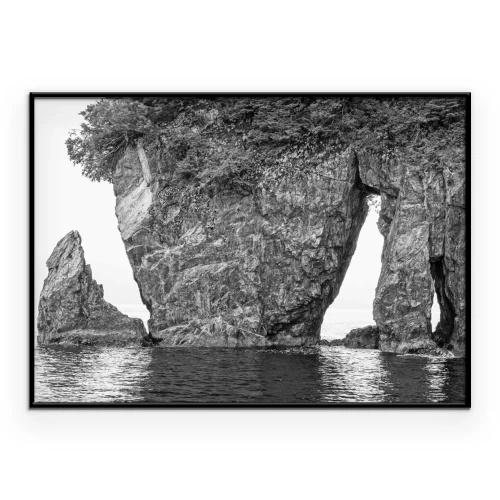 Poster Schroffe, einfarbige Klippen