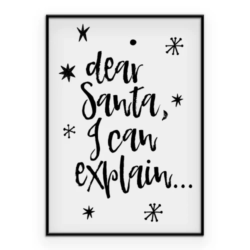 Poster Inspirierende Inschrift mit Sternen