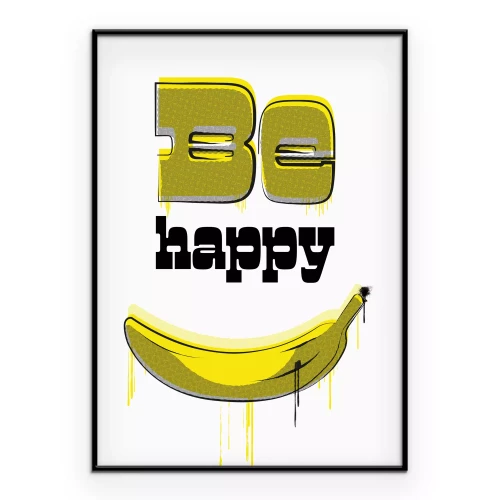 Poster Motivationstext mit Bananen