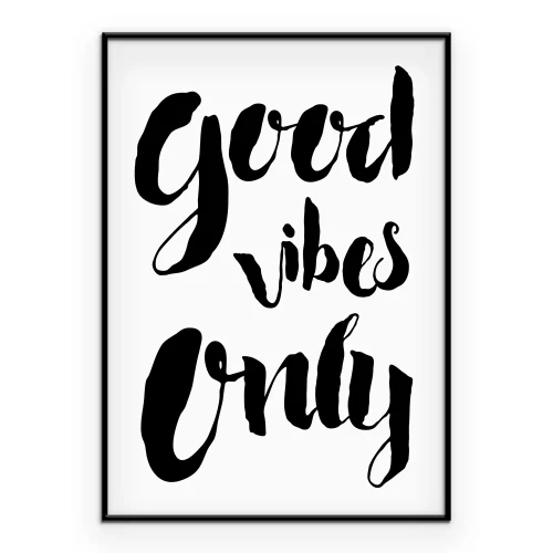 Poster Schwarze Schrift – positive Energie