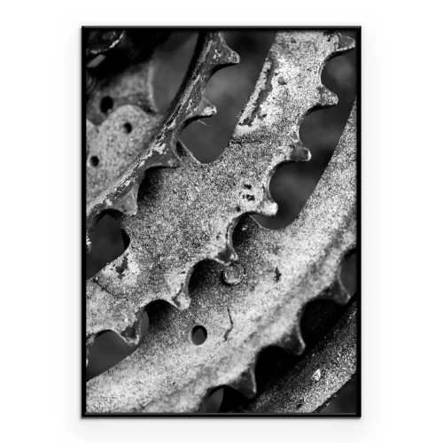 Poster Mechanische Details des Fahrrads