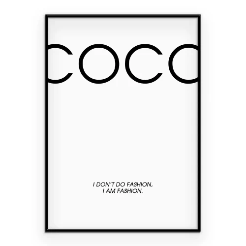 Poster Elegante modische Schriftzüge in Schwarz und Weiß