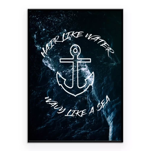 Poster Seeanker mit Zitat