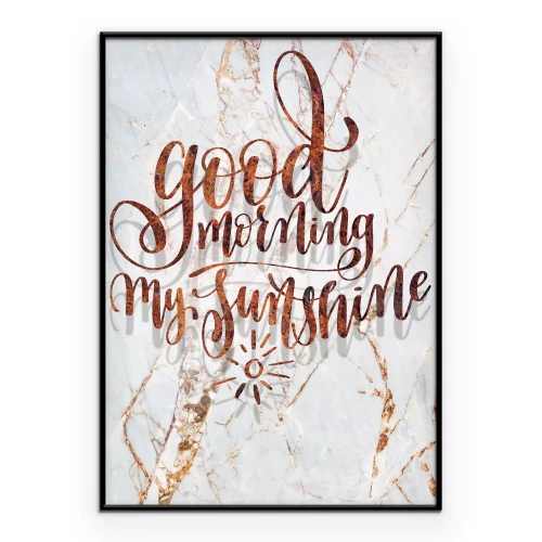 Poster Dekorative Inschrift auf Marmorgrund