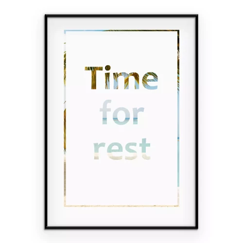 Poster Eine Inschrift, die zur Entspannung einlädt