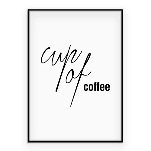 Poster Typografie zum Thema Kaffee