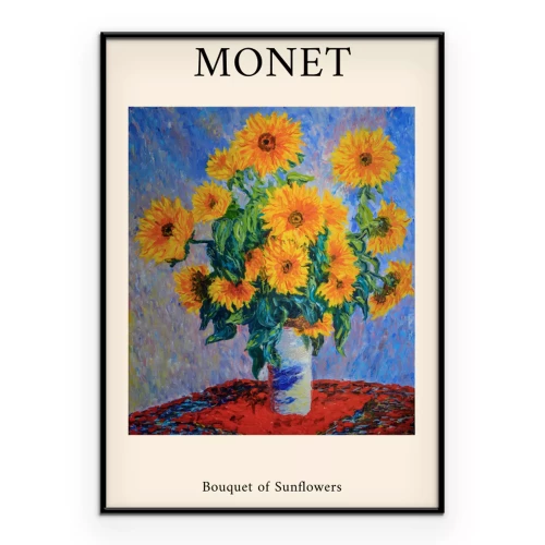 Poster Impressionistischer Sonnenblumenstrauß