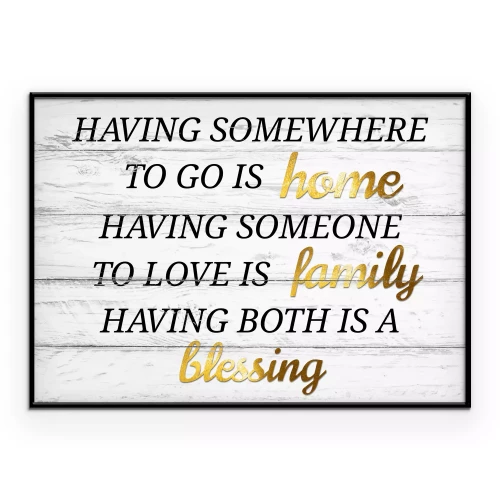 Poster Typografie auf einem Holzplankenhintergrund