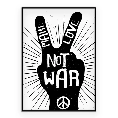 Poster Typografische Friedensbotschaft