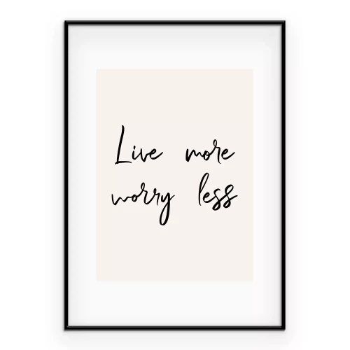 Poster Typografische Motive leben mehr