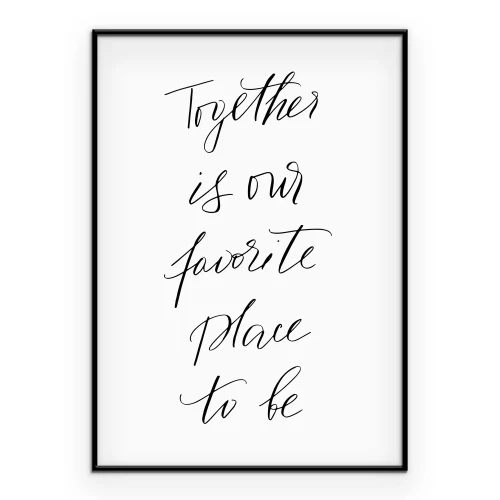 Poster Typografie zum Thema Zusammensein