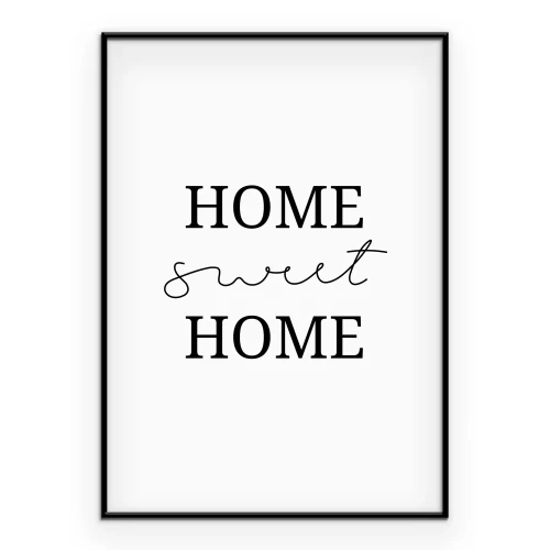 Poster Typografischer Text über ein gemütliches Zuhause