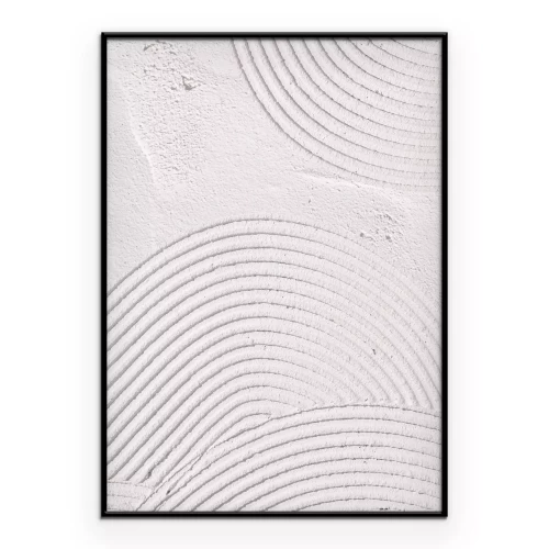 Poster Minimalistische Putzstruktur mit Kreisen