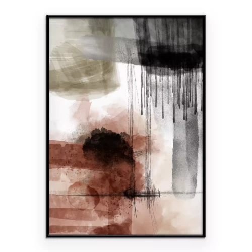 Poster Ein malerischer Hintergrund in Erdtönen