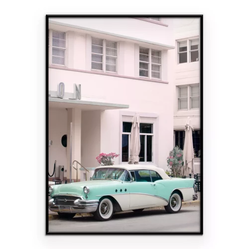 Poster Oldtimer und elegante Architektur