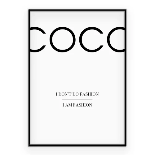 Poster Ein typografisches Motiv für Modeliebhaber