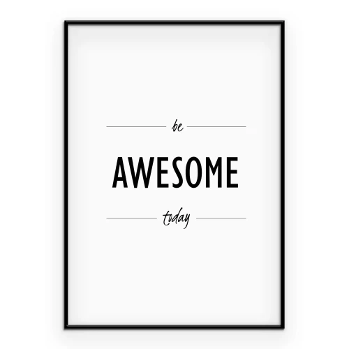 Poster Motivierende schwarze Schrift auf weißem Hintergrund