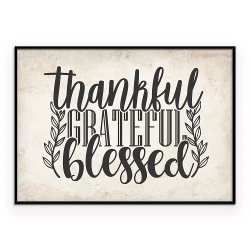 Poster Typografie mit einem Dankbarkeitsmotiv