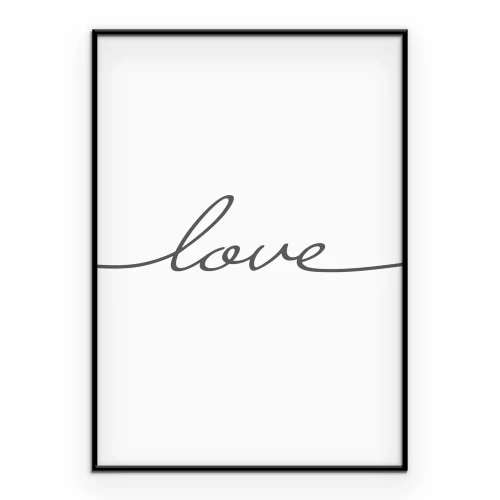 Poster Minimalistische Liebesinschrift