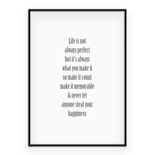 Poster Zitat zum minimalistischen Leben