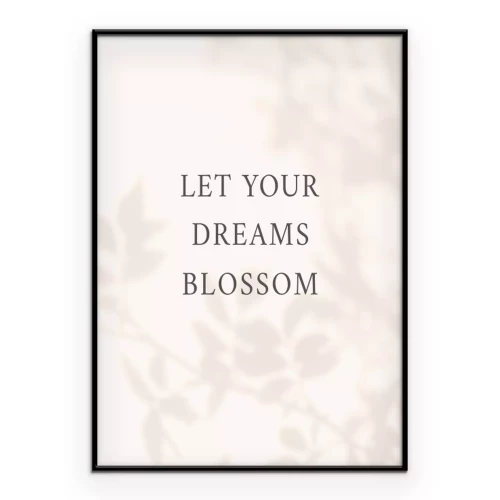 Poster Pflanzen mit minimalistischer Inschrift